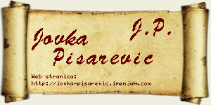 Jovka Pisarević vizit kartica